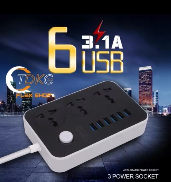 Smart USB Socket Power Strip. Chargeur – Image 2