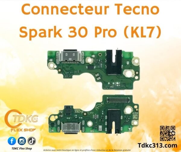 Connecteur Tecno Spark 30pro. KL7